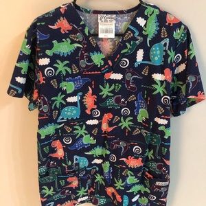 Dinosaur scrub top